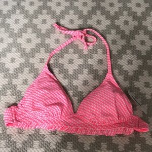 Coral Retro Bikini Top NWT